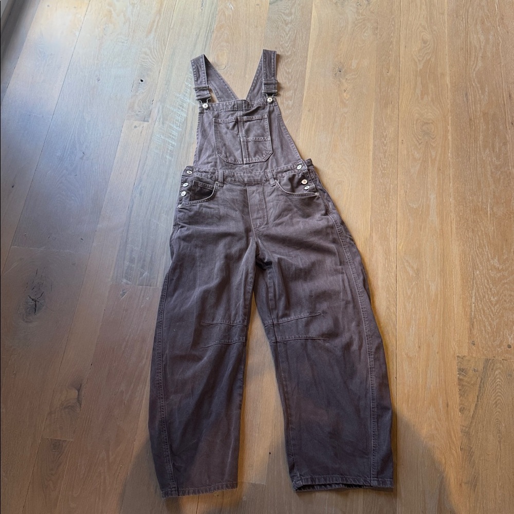 We The Free Chocolate Barrel Overalls